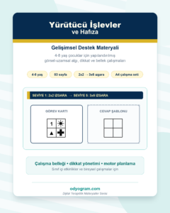 Yürütücü İşlevler ve Hafıza Gelişimsel Destek Materyali