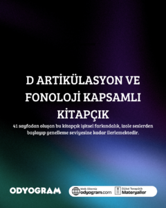 D Sesi Artikülasyon Çalışması | /d/ Sesi Terapi Materyali