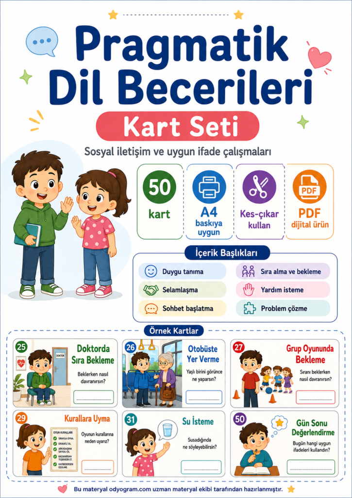 Pragmatik Dil Becerileri Kartları