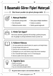 Aklında Tut Görev Fişleri Materyali