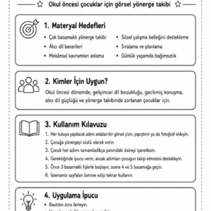 Aklında Tut Görev Fişleri Materyali