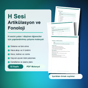 H Sesi Artikülasyon ve Fonoloji