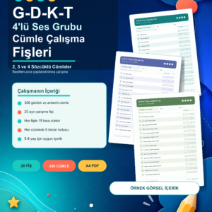 G D K T 4'lü Ses Grubu Artikülasyon Cümleleri